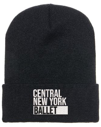 Picture of Adult Embroidered Cuffed Black Beanie